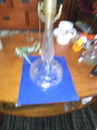 Victorian cut glass lamp - Thumbnail 6