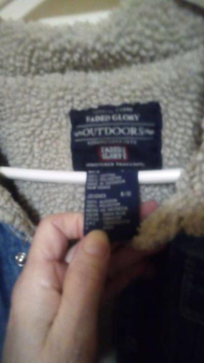 Boys sz 10 to 12 Genuine Faded Glory Jean Jacket gap cap - Thumbnail 4