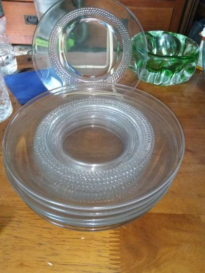 8 Duncan and Miller TEARDROPS luncheon plates - Thumbnail 2