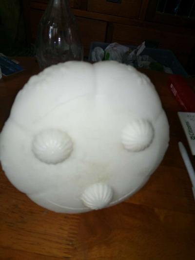 Victorian Embossed Milk glass Decanter - Thumbnail 4