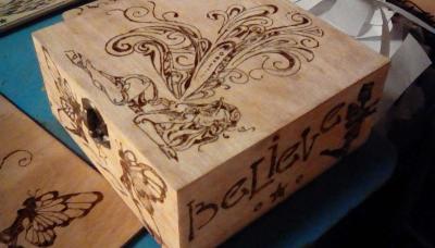 wood burned boxes trays and home made craft - Thumbnail 4