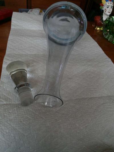 Mid Century light blue Decanter - Thumbnail 3