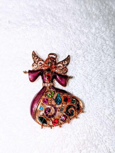 Signed Haskell Angel Brooch - Thumbnail 3