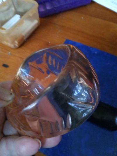 50s Carved Lucite Bangle Bracelet - Thumbnail 6