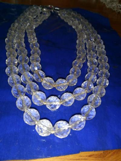 Les Bernard 3 Strand Crystal necklace - Thumbnail 2