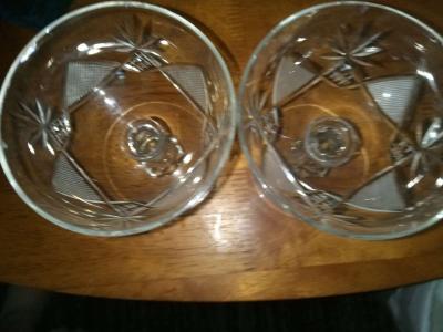 2 Copper wheel cut Champagne Glasses - Thumbnail 3