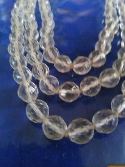 Les Bernard 3 Strand Crystal necklace - Thumbnail 3