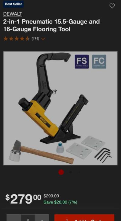 dewalt floor nailer - Thumbnail 2