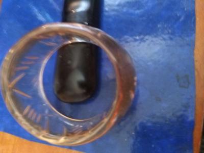 50s Carved Lucite Bangle Bracelet - Thumbnail 4