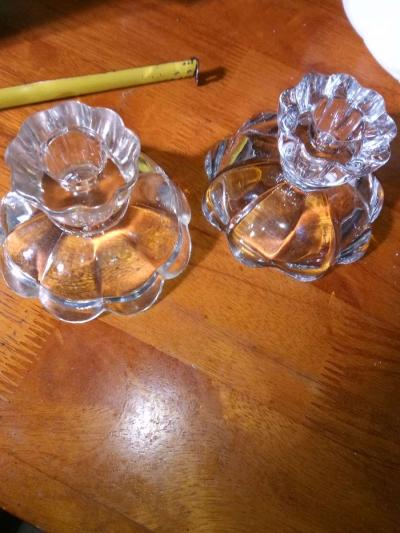 1930s Smith Glass Candle Holders - Thumbnail 4