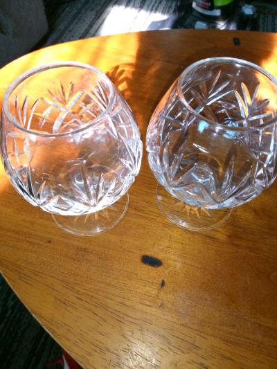 2 Crystal Brandy Snifters - Thumbnail 4
