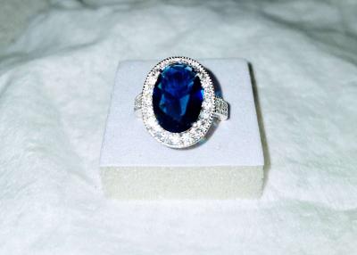 sapphire ring size 6  925 silver   New - Thumbnail 5