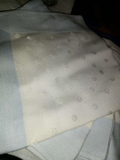 8 Blue and white Linen Napkins - Thumbnail 2