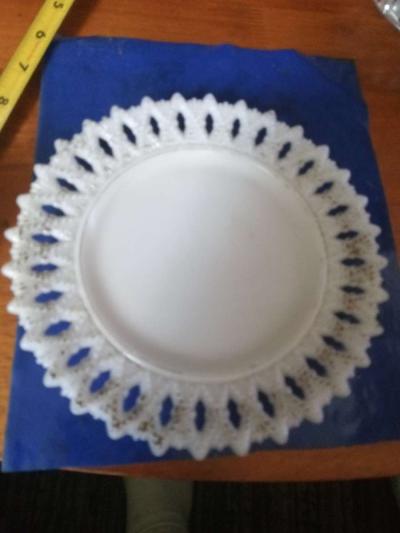 Kemple Sheaf of wheat milk glass plate - Thumbnail 4
