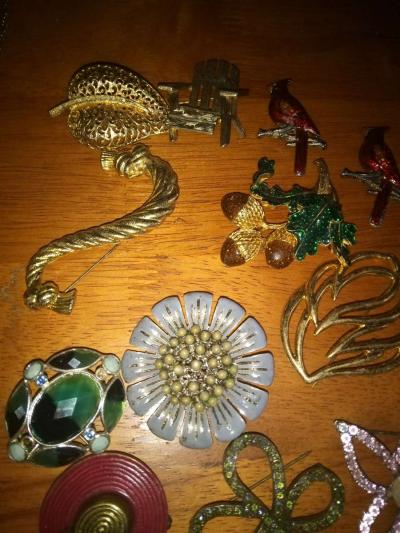 15 vintage Costume pins - Thumbnail 3