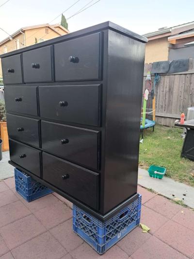 wooden dresser solid pine refurbished - Thumbnail 4