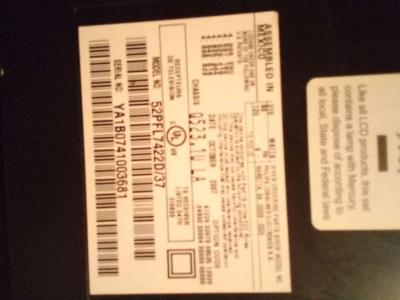 Philips tv Model number 52PFL7422D37 - Thumbnail 2