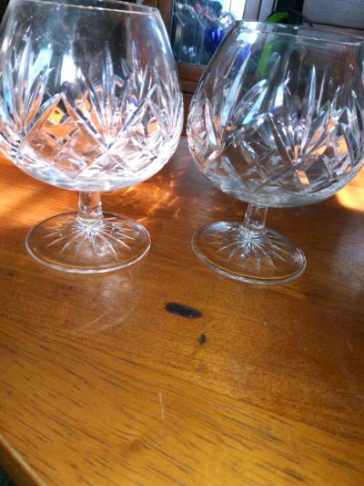 2 Crystal Brandy Snifters - Thumbnail 2
