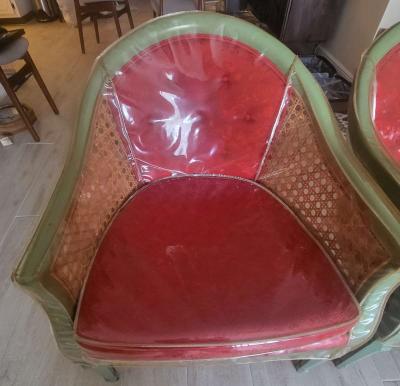 Vintage Rattan Barrel Chairs - Thumbnail 2