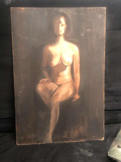 antique original oil painting of jascline Kennedy