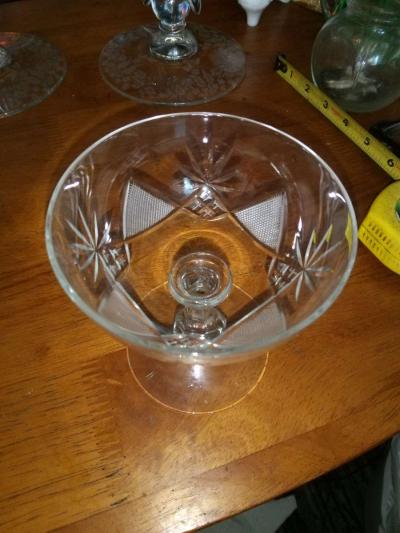 2 Copper wheel cut Champagne Glasses - Thumbnail 5