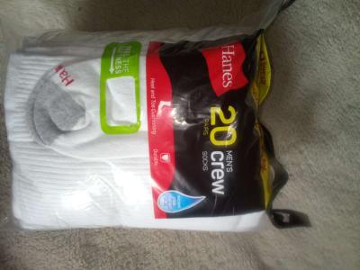 20 pairs mens crew socks - Watsonville, California