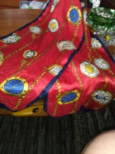 1980s Vintage  Satin Ladies Scarf