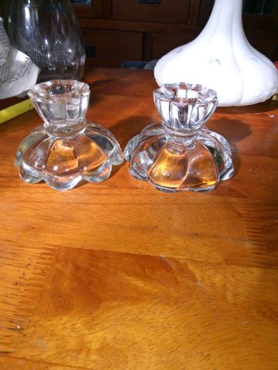 1930s Smith Glass Candle Holders - Thumbnail 5