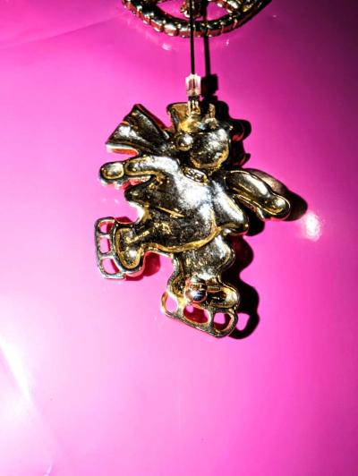 Vintage Snowman Christmas brooch signed  JJ - Thumbnail 2