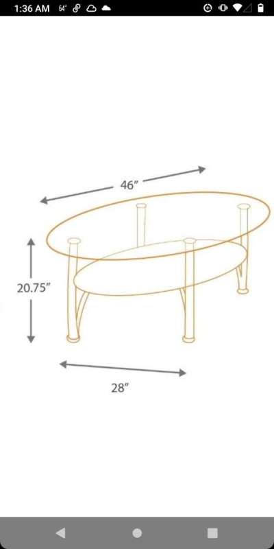glass top coffee table - Thumbnail 3