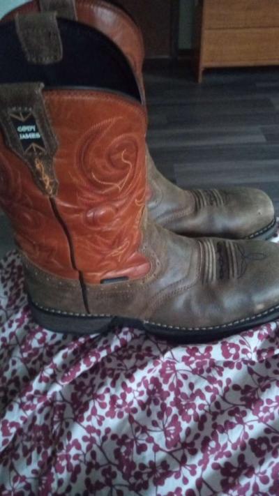 Fitbit sense 2 watch  Cody James steel toe cowboy boots size - Thumbnail 2