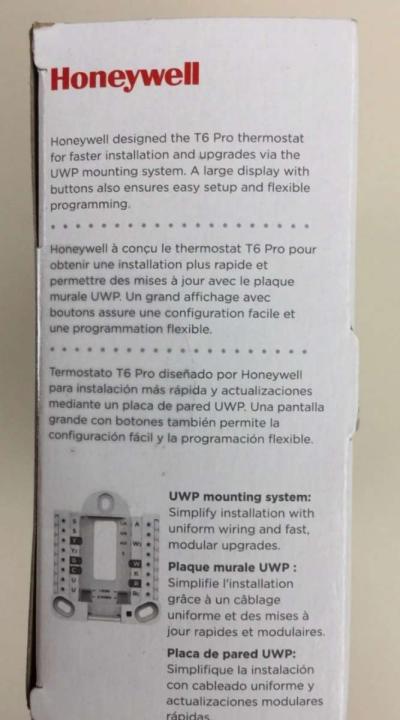 unopened Honeywell T6 Pro thermostat programmable 2heat 1 co - Thumbnail 3