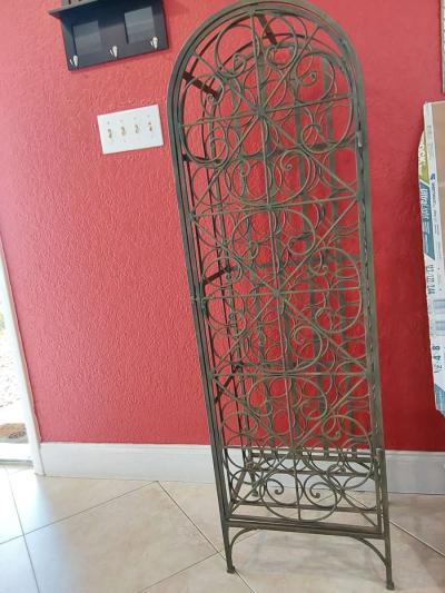 Free standing wine rack 45 bottles Holder Metal vintage - Thumbnail 4