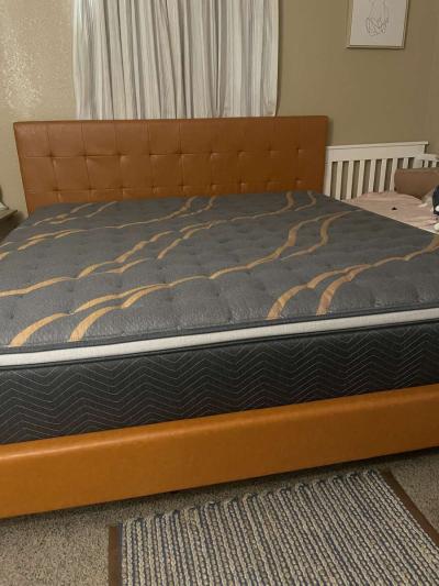 king bed frame and mattress