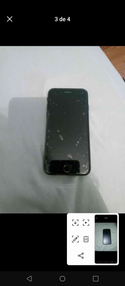 new iphone7 black color newest with own charged - Thumbnail 3