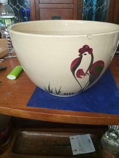 Watt Pottery Rooster Large mixing bowl - Thumbnail 6