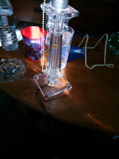 Antique Glass Lamp - Thumbnail 2