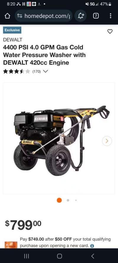 3600 psi pressure washer brand new never been used - Thumbnail 2