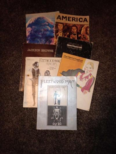 7 Vintage Sheet Music Classic Rock