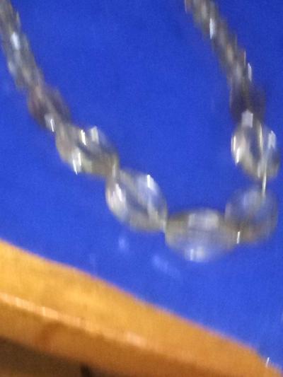 70s Crystal Necklace on chain - Thumbnail 5