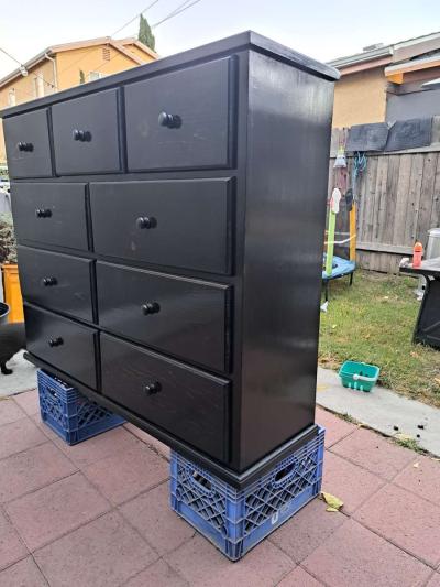 wooden dresser solid pine refurbished - Thumbnail 3