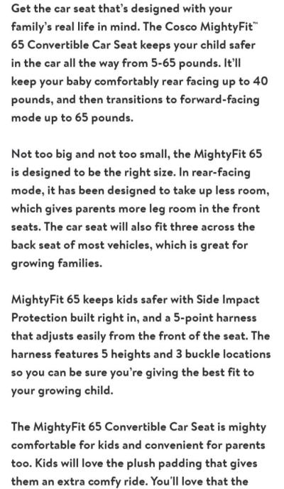 Girls Cosco convertible carseat - Thumbnail 2
