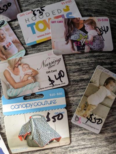 BABY GIFT CARDS FULLY LOADED NEVER USED - Thumbnail 2