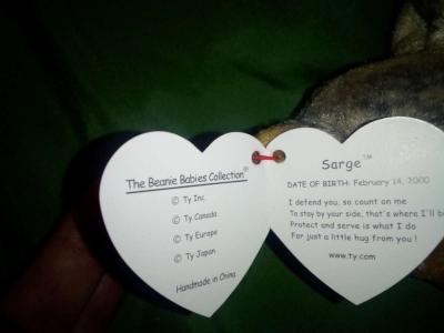 2000 Ty beanie babies sarge mint selling collection - Thumbnail 3