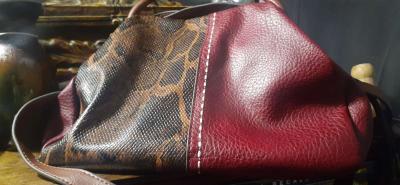 stylish multitextured bag - Thumbnail 2