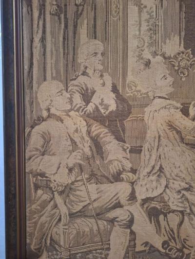 19th Century cloth etching beautiful framed - Thumbnail 3