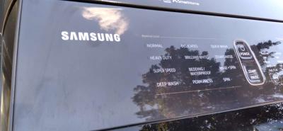 Black Top Load Samsung Washer - Thumbnail 2