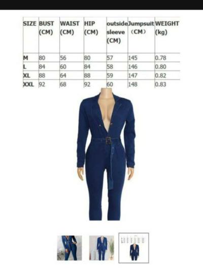 Womens cowboy denim jumpsuit - Thumbnail 3