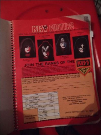 1978 Vintage KISS Notebook WRed form - Thumbnail 2