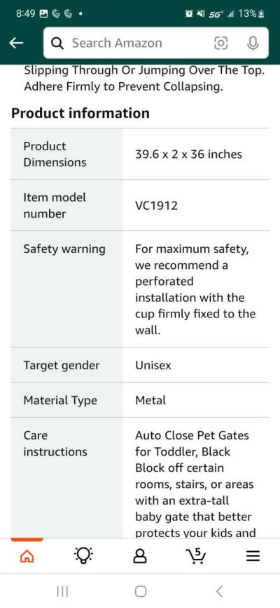 InnoTruth Baby Gate for Stairs and Doorways - Thumbnail 3